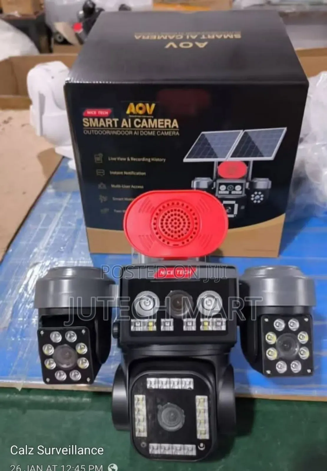 4 Lens Double Panels 4g Solar Powered Camera