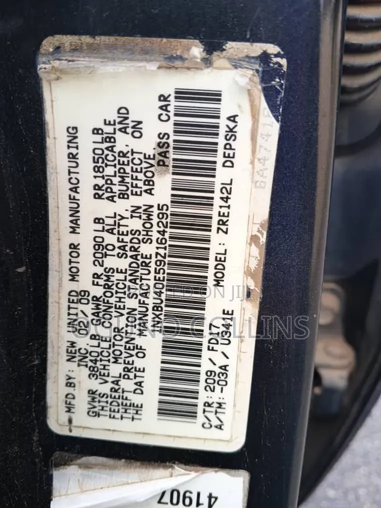 Toyota Corolla 2009 Black