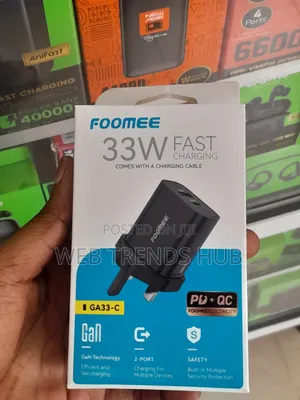 Foomee 33W GaN Fast Wall Charger With Type-C Cable GA33-C