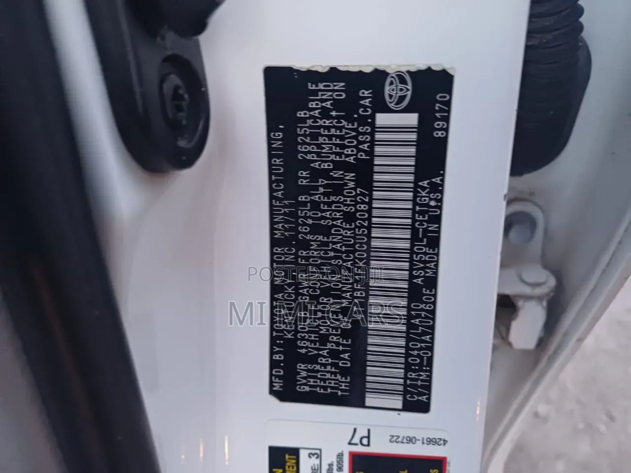 Toyota Camry 2012 White