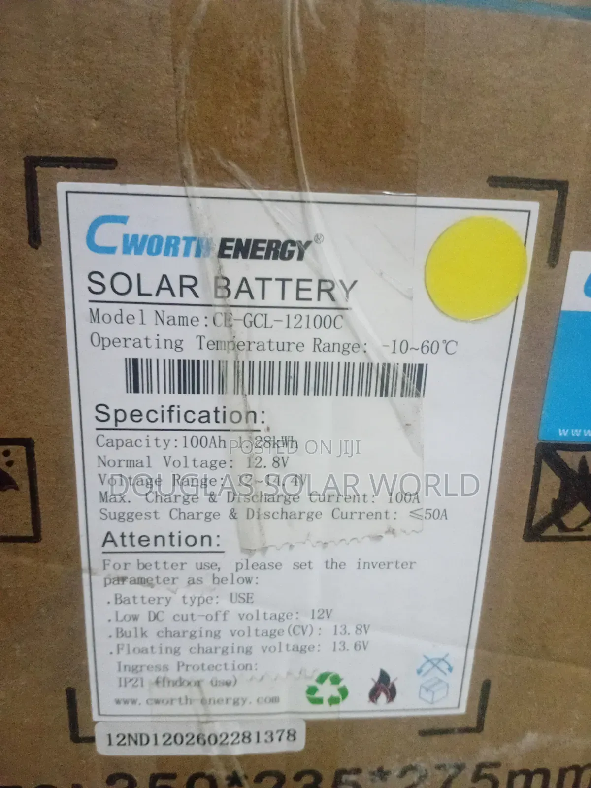 Cworth 1.28kWh Lithium Battery