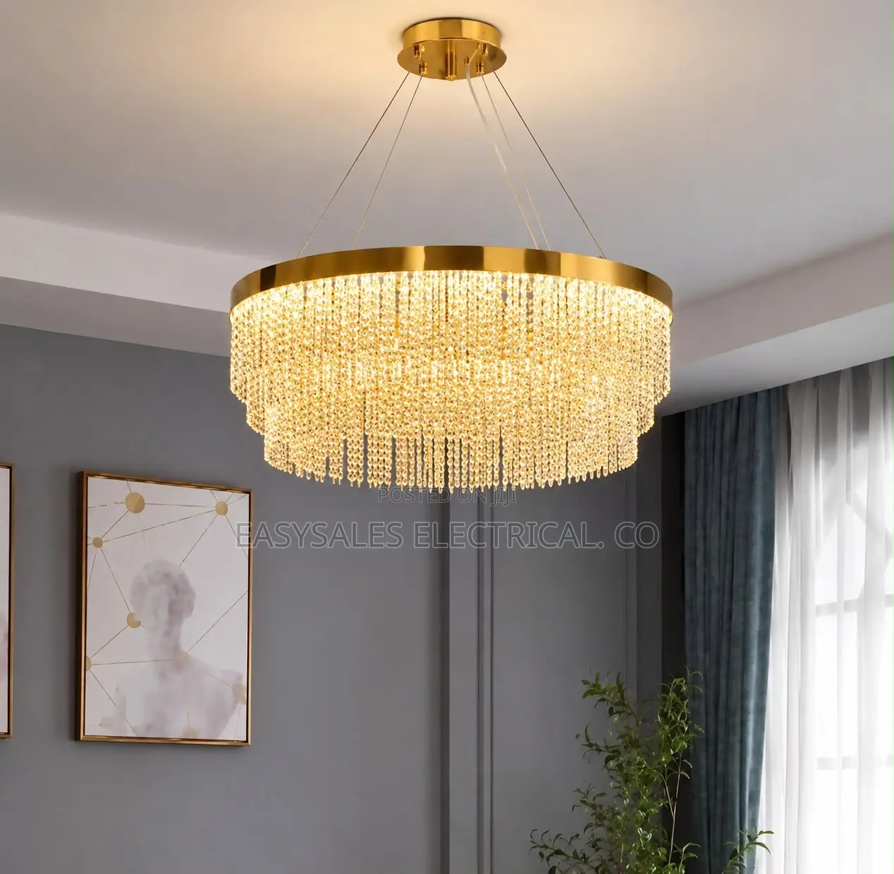 New Round Light Luxury Crystal Lights