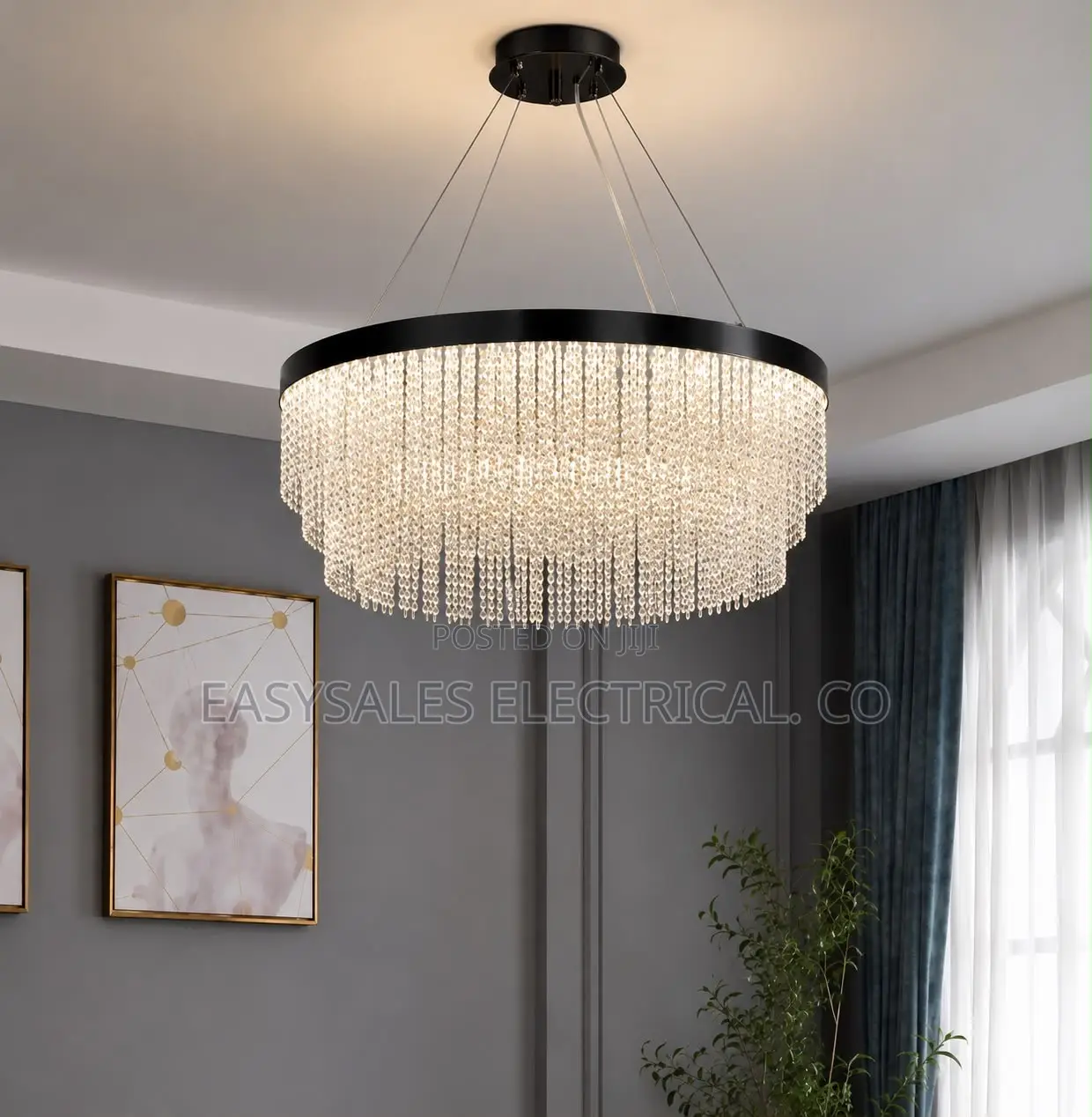 New Round Light Luxury Crystal Lights