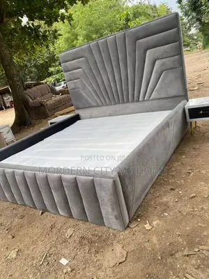 6by6 Bed Frame With Bed Side by Morderncity Furniture