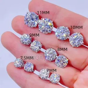Classic Round Cut Diamond Stud Earrings – Sterling Silver CZ