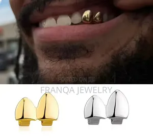 Double Tooth Grillz Caps Top Bottom Set – Hip Hop Grill