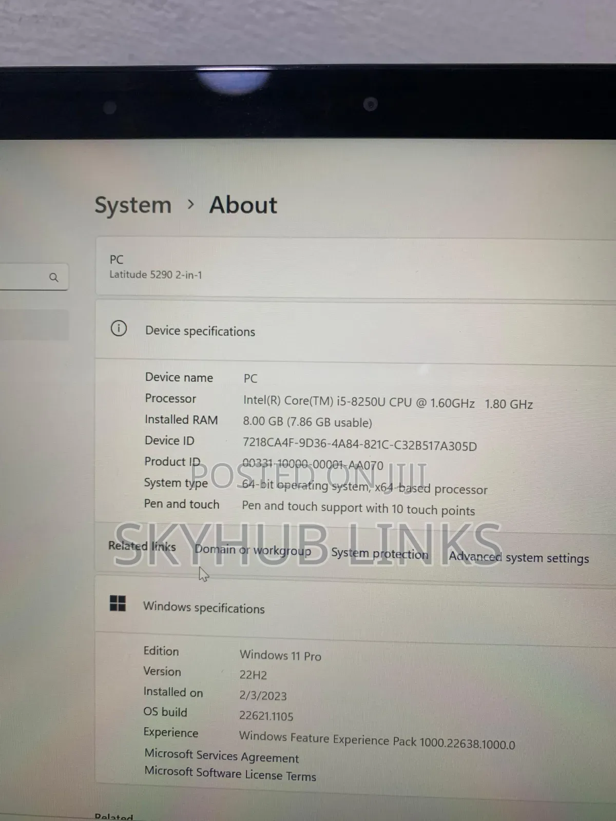 Laptop Dell Latitude 5290 2-in-1 8GB Intel Core i5 SSD 256GB