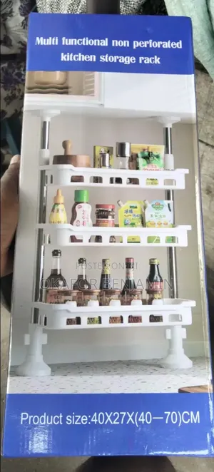 High Quality Functional Non Perforated Kitchen Storage Rack