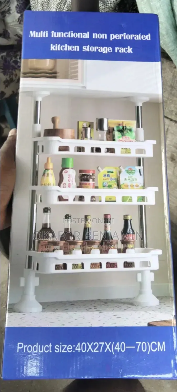 High Quality Functional Non Perforated Kitchen Storage Rack