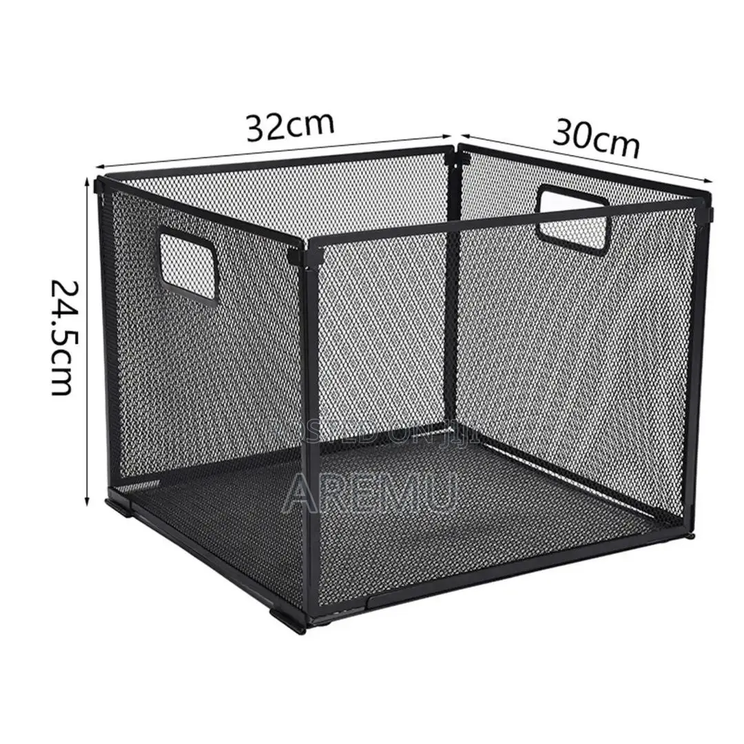Metal Mesh Collapsible Wire Storage Basket