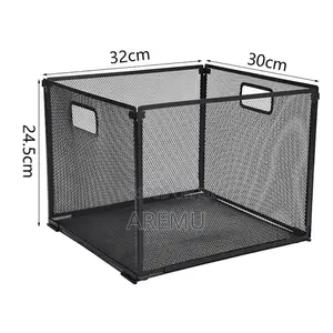 Metal Mesh Collapsible Wire Storage Basket