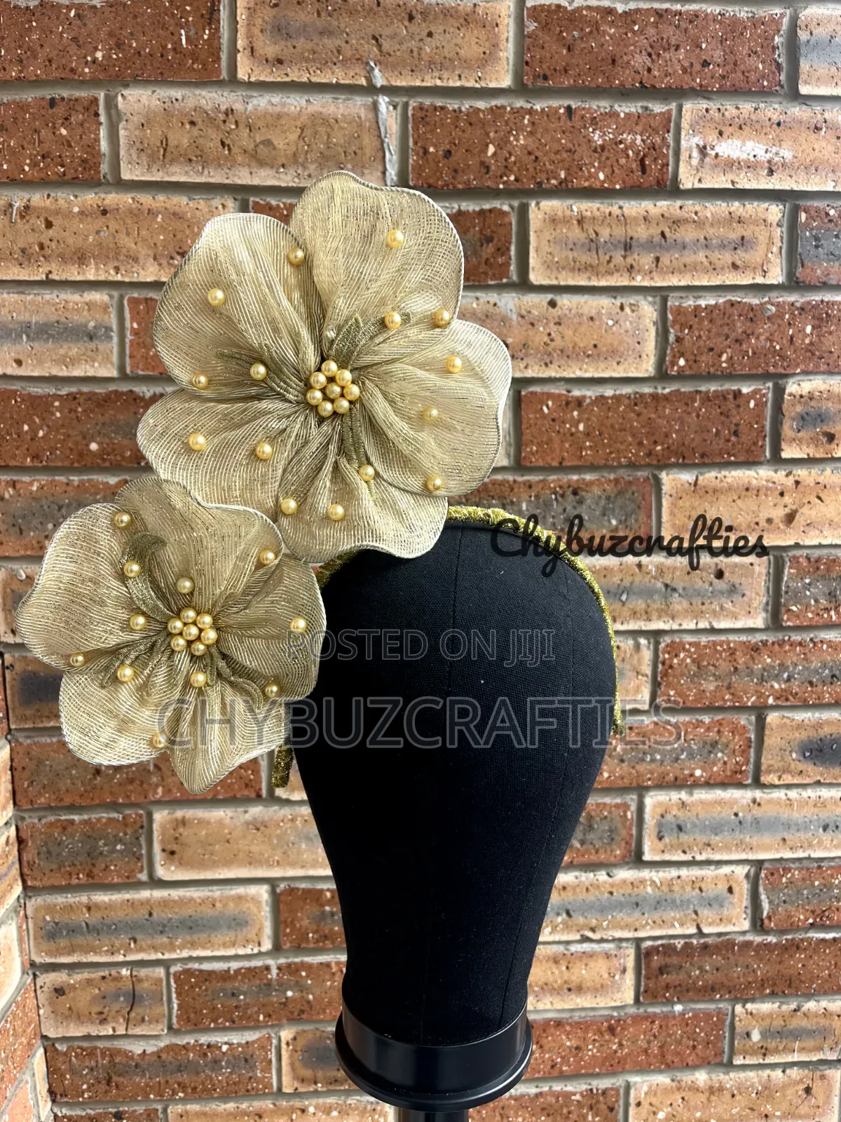 Gold Leaf Facinator for Women