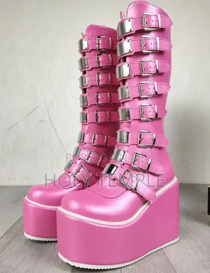 High Quality Luxury Pink Boots