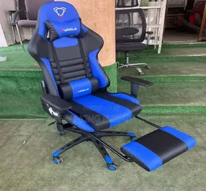 Modern Furgle Ergonomic Gaming Chair With Footrest - Blue Black
