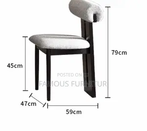 This Contemporary Dining Chair Features a Striking Dark Wood Frame Pai