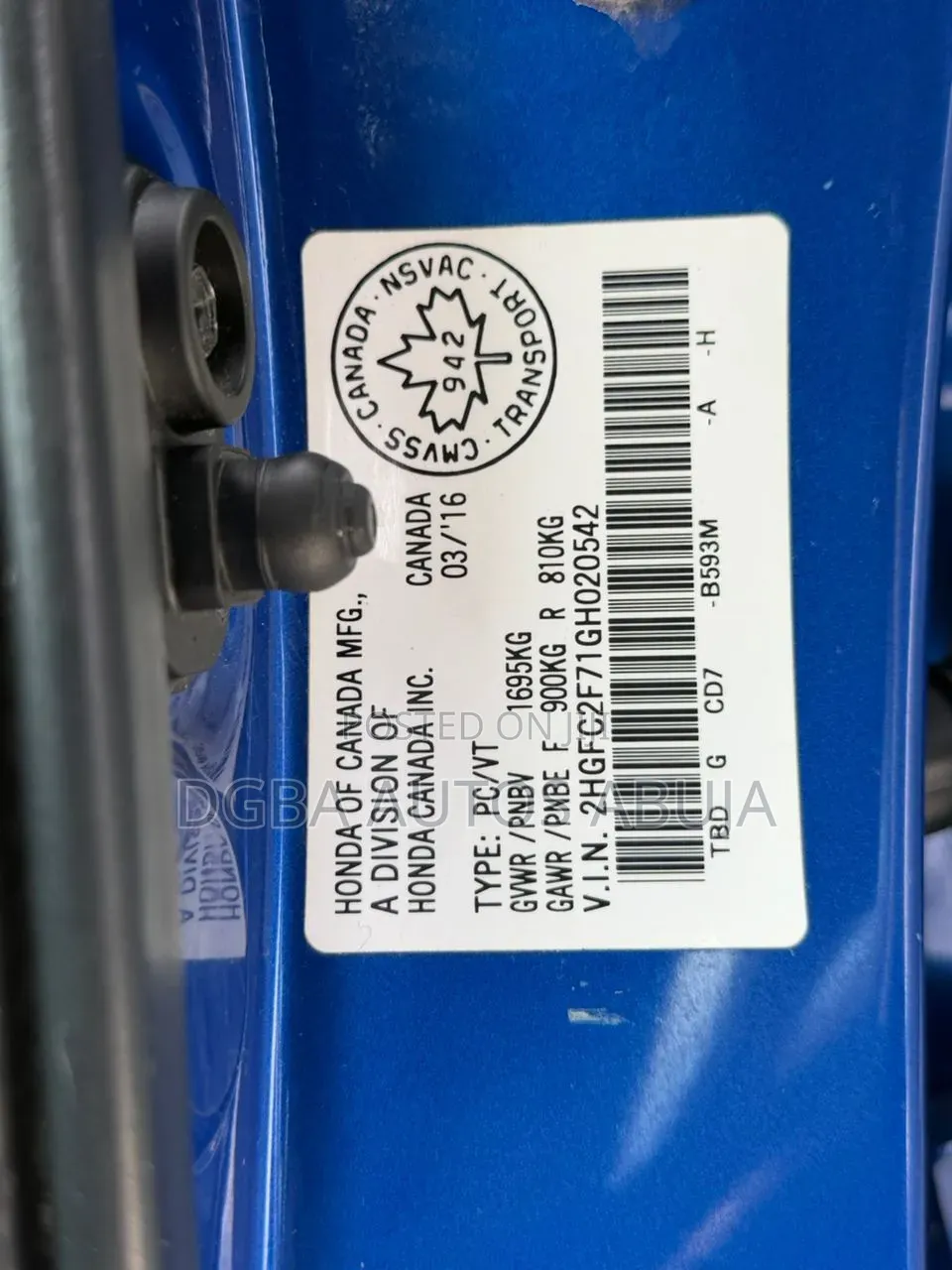 Honda Civic 2016 Blue
