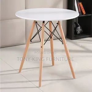Round Wooden Dining Table Set With 2-Chair