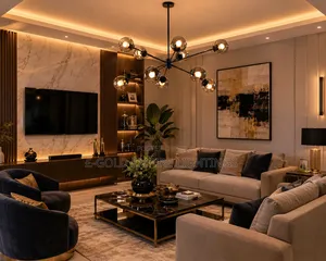 Luxury Modern Sputnik Chandelier | Black Multi-Arm Glass Pendant Light