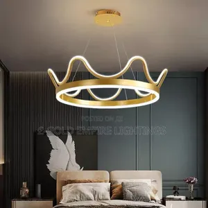 Modern Luxury LED Ring Chandelier – Gold Ceiling Light