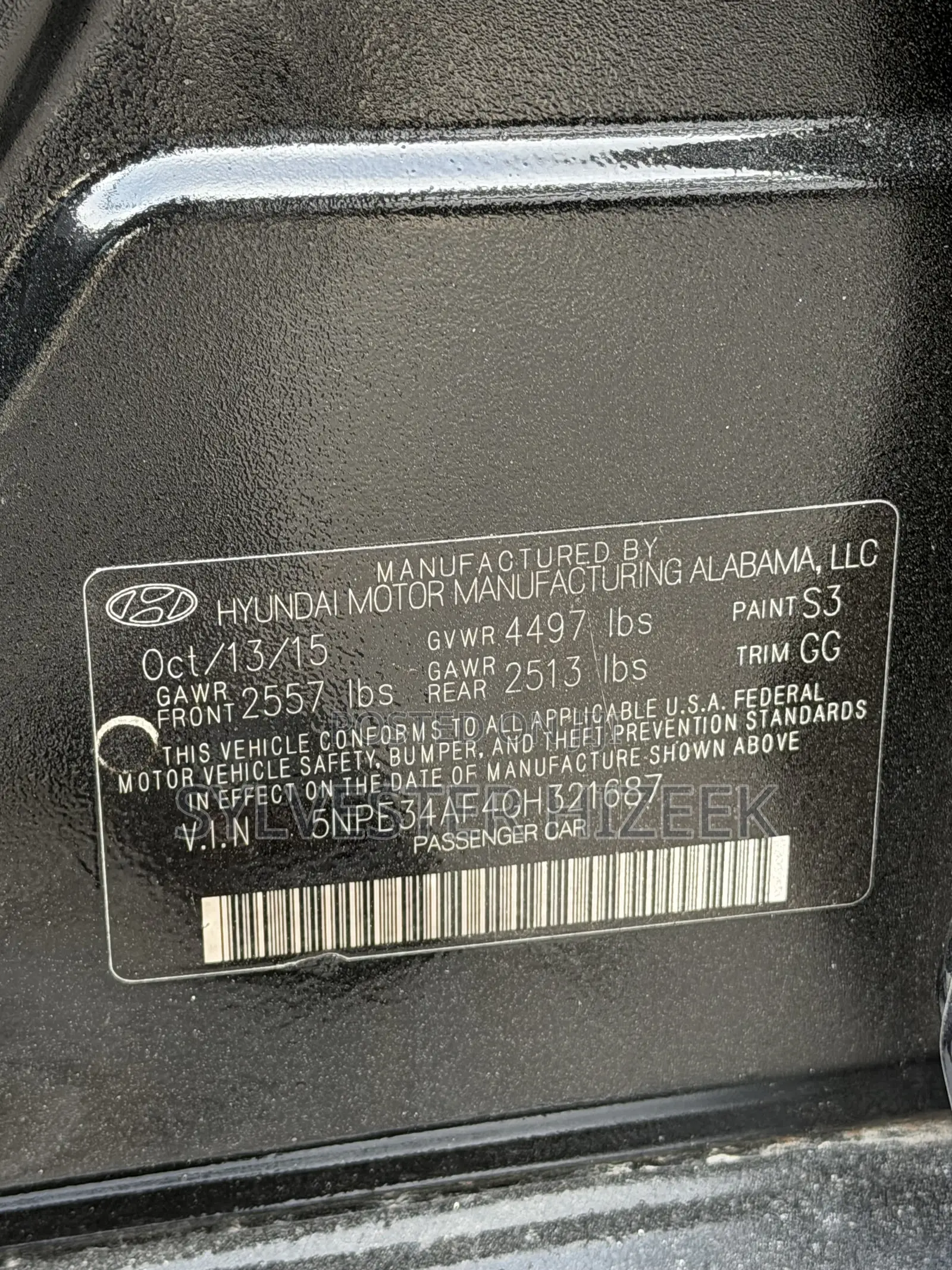 Hyundai Sonata 2016 Black