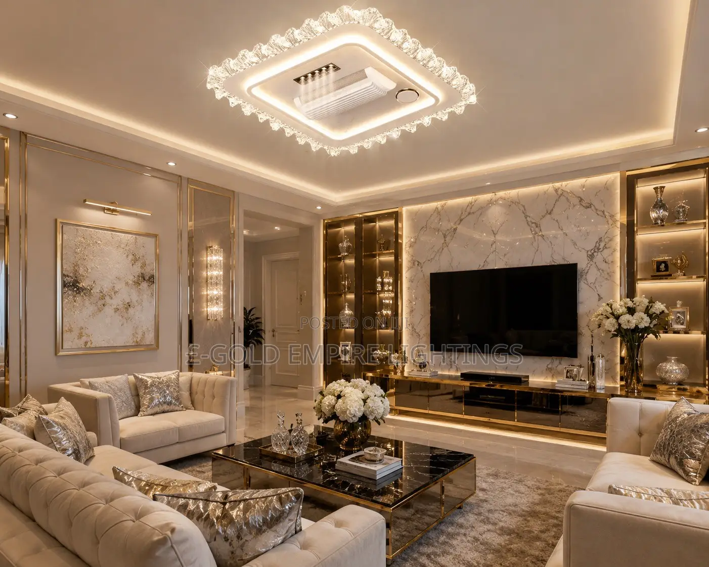 Royal Crystal Cool Fan Light