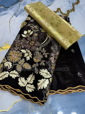 Floral Velvet With Sequins
