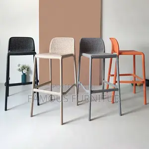 Perforated Plastic Bar Stools Featuring a Stylish Dotted Pattern