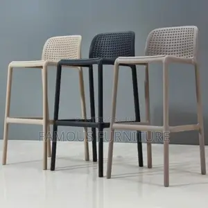 Perforated Plastic Bar Stools Featuring a Stylish Dotted Pattern