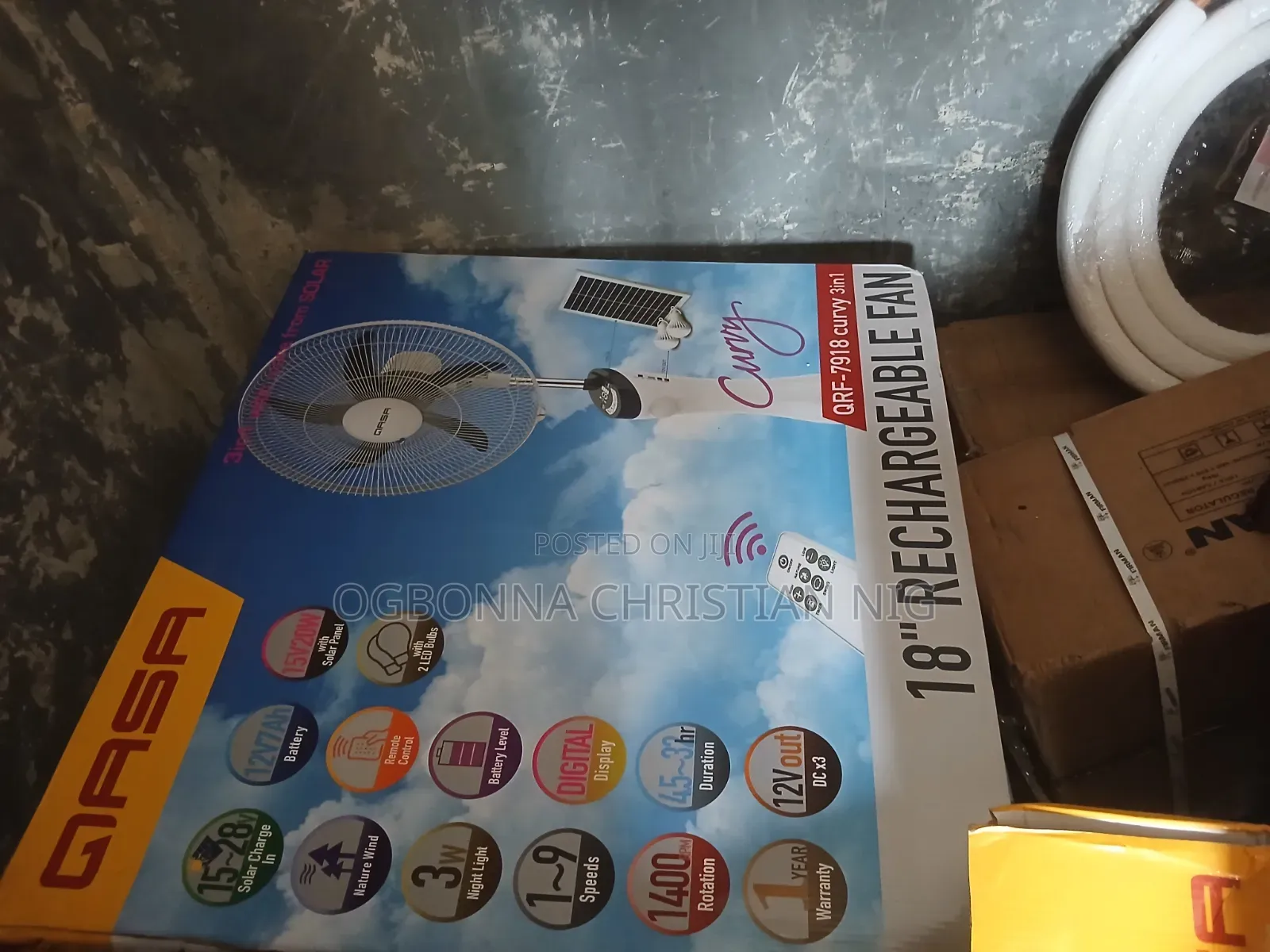 Qasa Rechargeable Fan