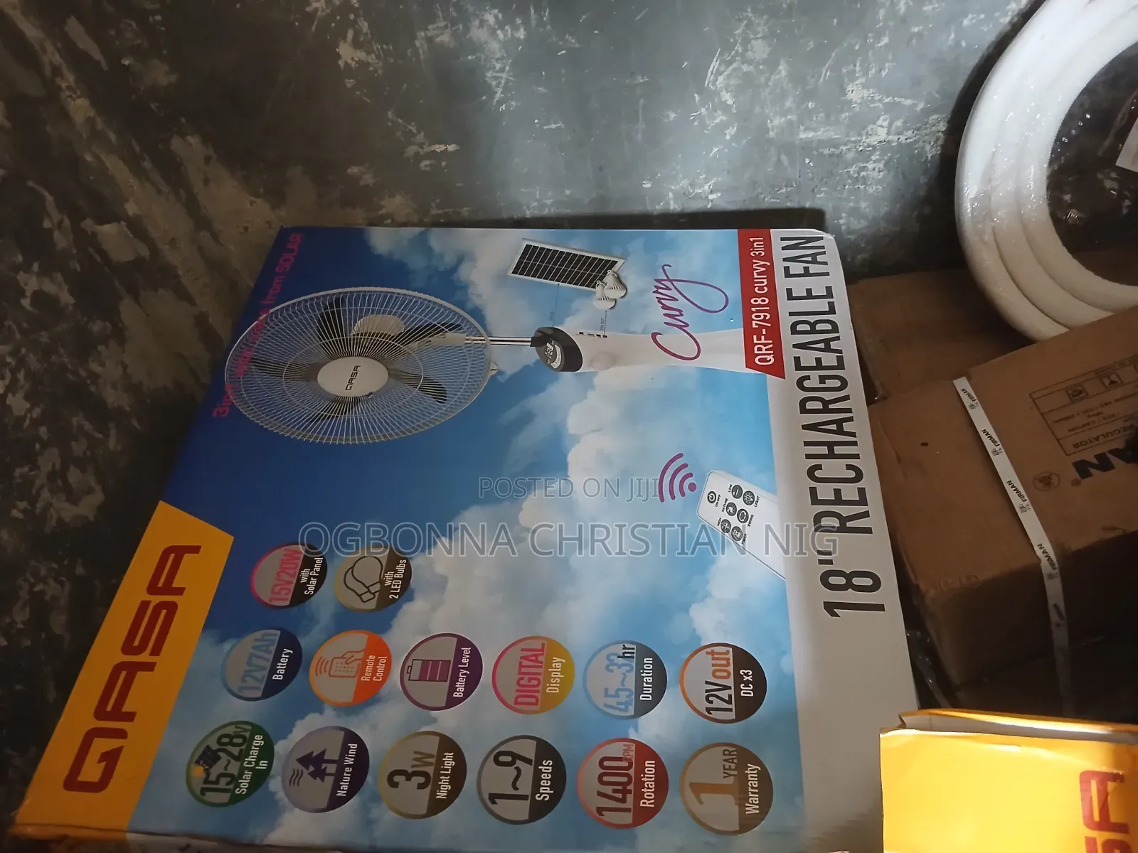 Qasa Rechargeable Fan