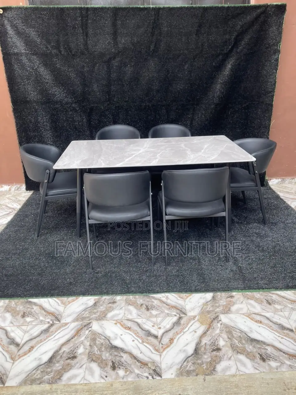Contemporary 6-Seater Marble Dining Sets