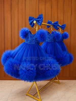 Elegant Blue Princess Party Dress
