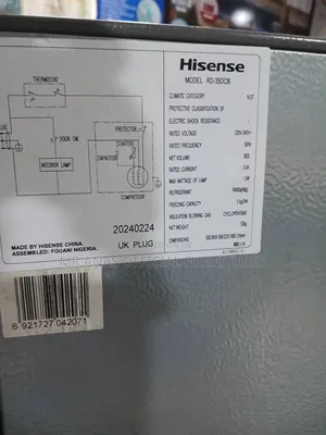 262L Hisense Double Door Fridge With Dispenser