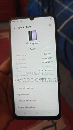 Samsung Galaxy A07 128 GB Black