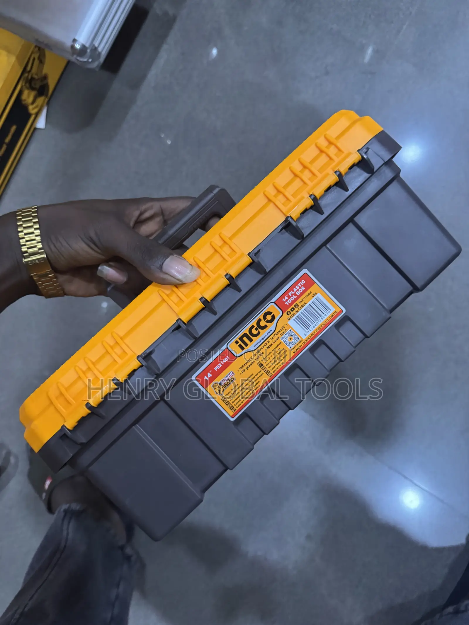 INGCO Heavy-Duty Tool Box – Portable Storage Case