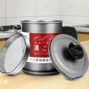 Stainless Oil Filter Storage Pot