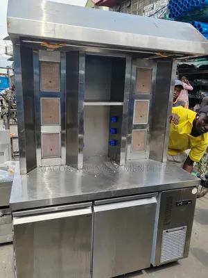 Commercial Stainless Steel Shawarma Machine With Bottom Chiller Unit