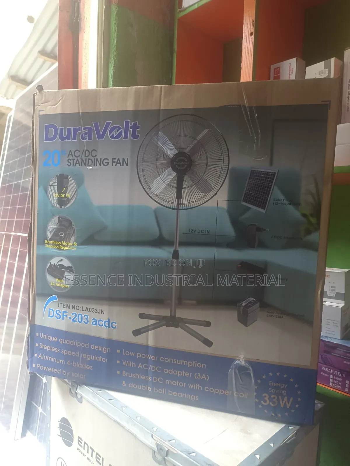 DuraVolt 20" AC/DC Standing Fan