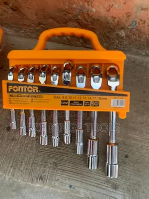 9-Piece Set of Chrome-Vanadium L Spanner Set