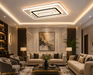 Modern Luxury LED Big Ceiling Light – Stylish Geometric Design