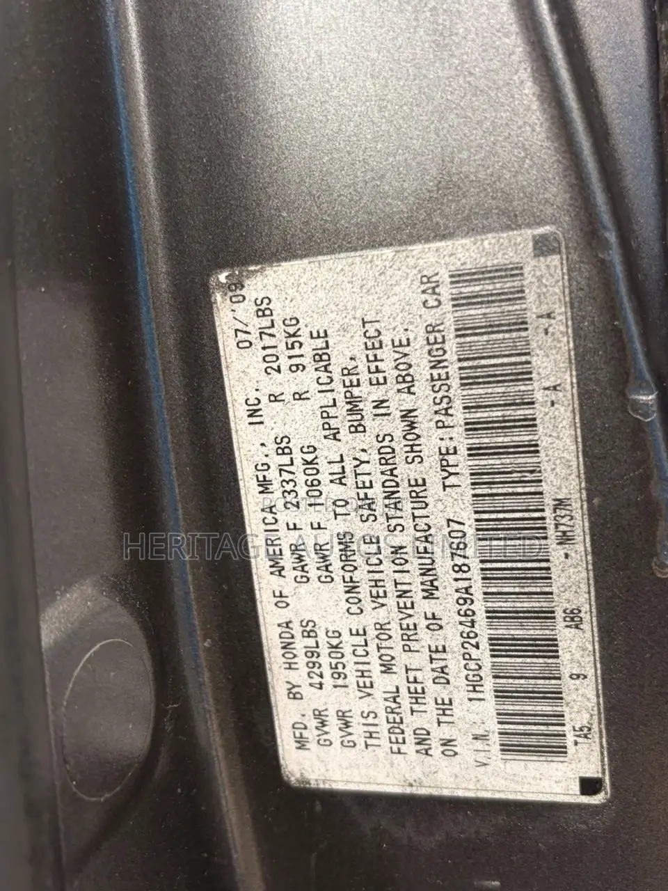 Honda Accord 2010 Gray