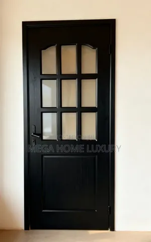 3ft Mat Black Kitchen Doors With Black Keys