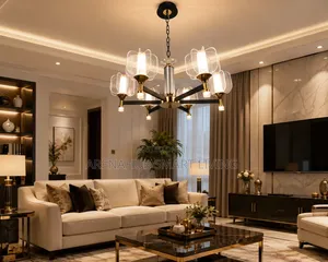 2026 Nordic Luxury Crystal Chandelier Modern Design Clear Glass Light