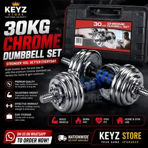  30kg Chrome Dumbbell Set 