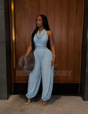 Coastal Breeze Stripped Halter Jumpsuit