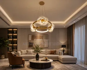 Nordic Acrylic LED Gold Chandelier Stylish Hanging Lamp