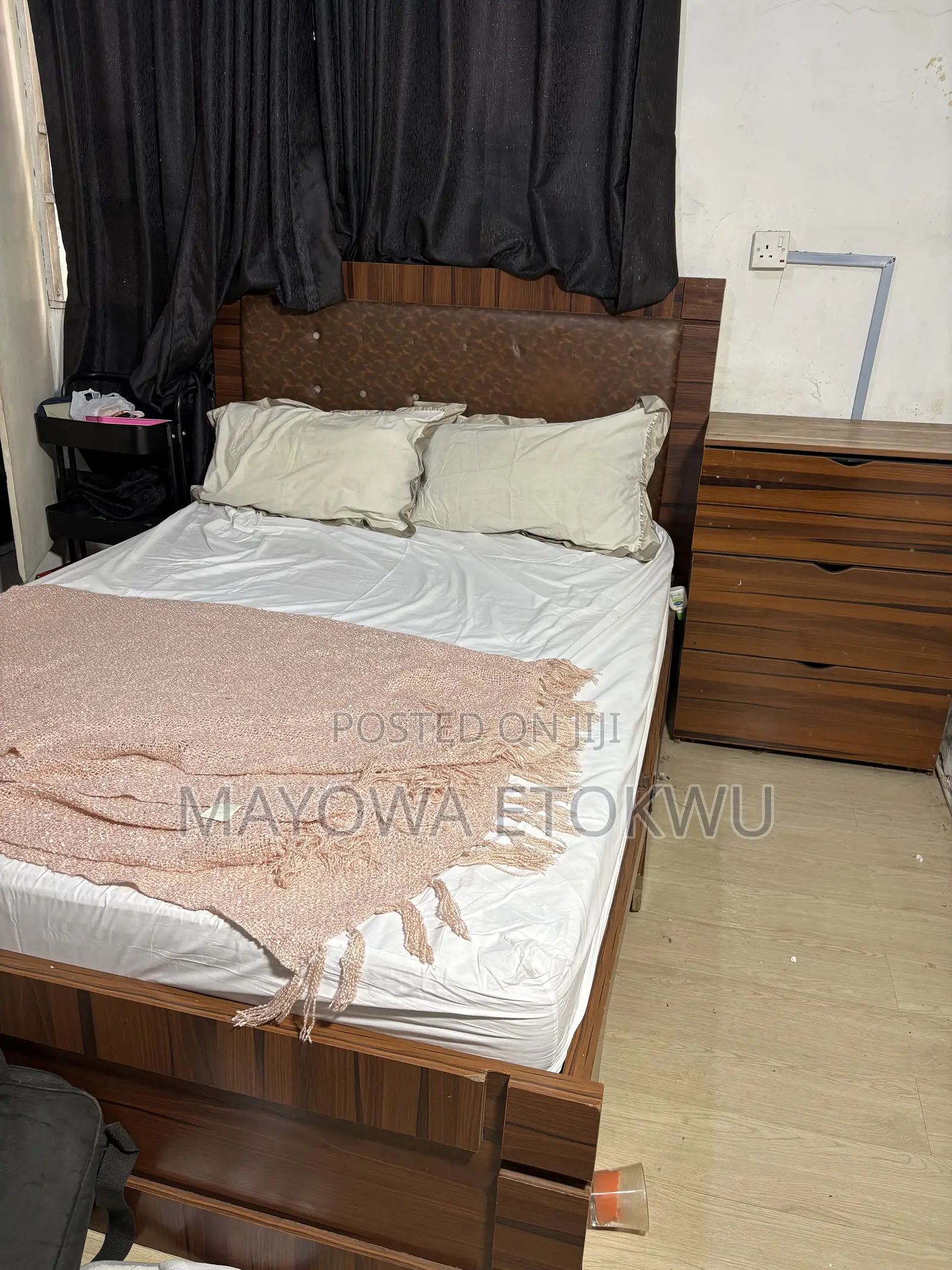 Full Bed Frame, TV Console and Bedside Cabinet Available for Pick Up