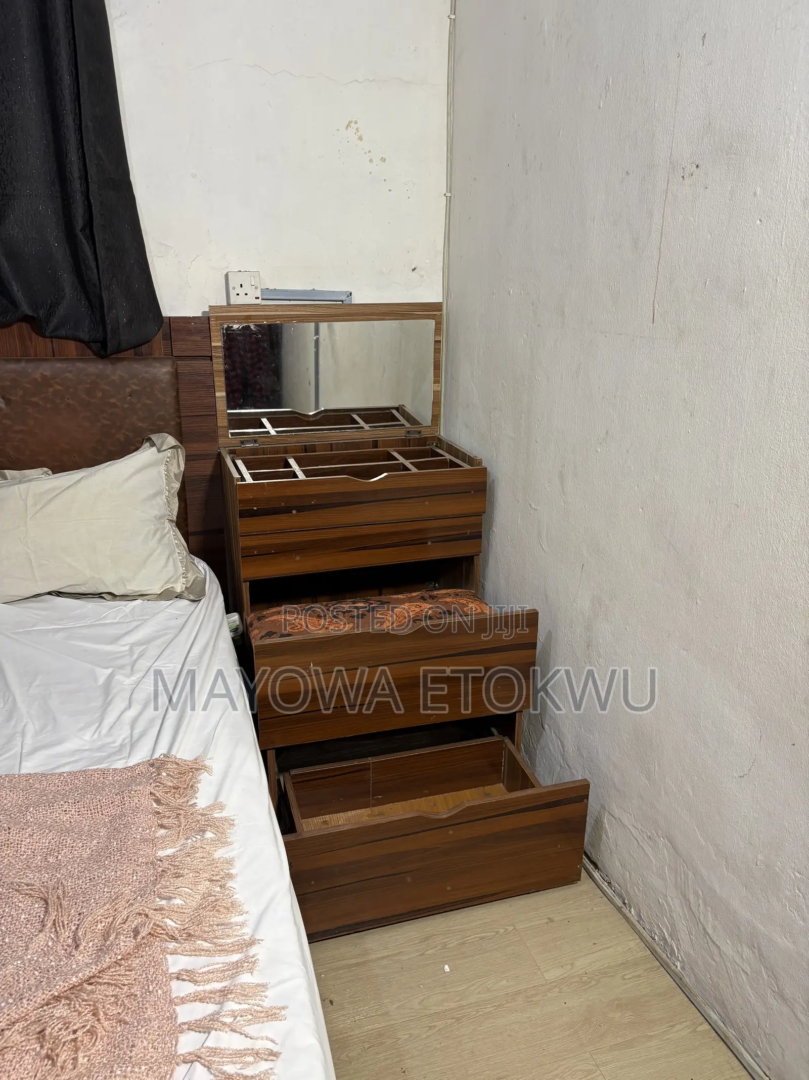 Full Bed Frame, TV Console and Bedside Cabinet Available for Pick Up