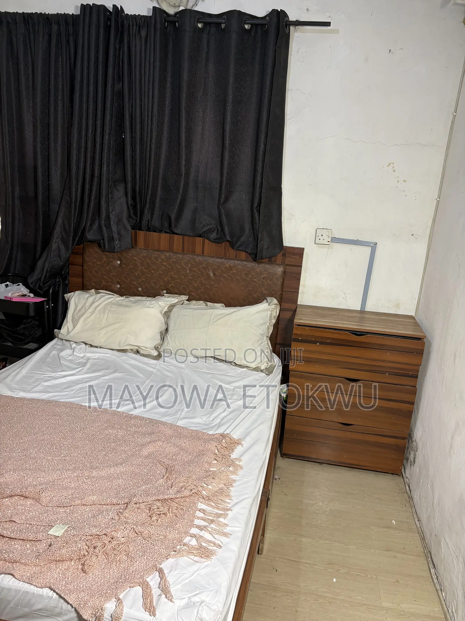 Full Bed Frame, TV Console and Bedside Cabinet Available for Pick Up
