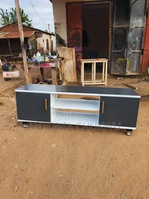Modern TV Console With Storage Shelf